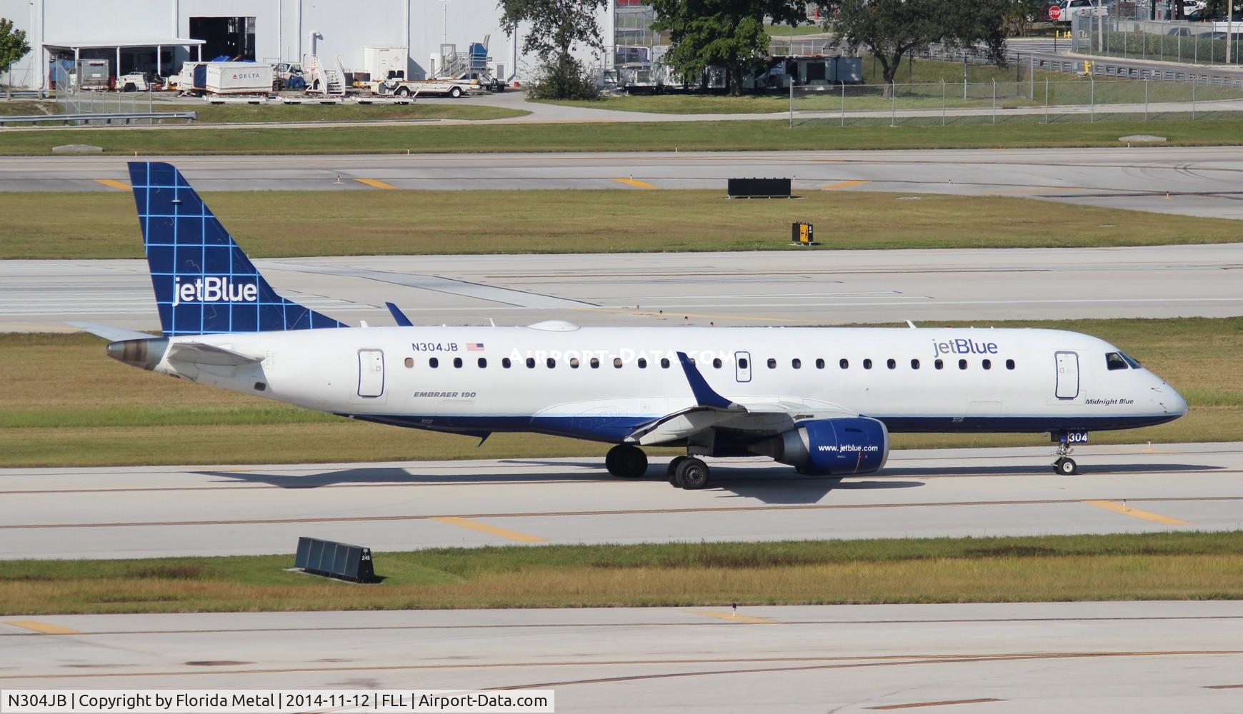 N304JB, 2009 Embraer ERJ-190-100 IGW 190AR C/N 19000257, Jet Blue