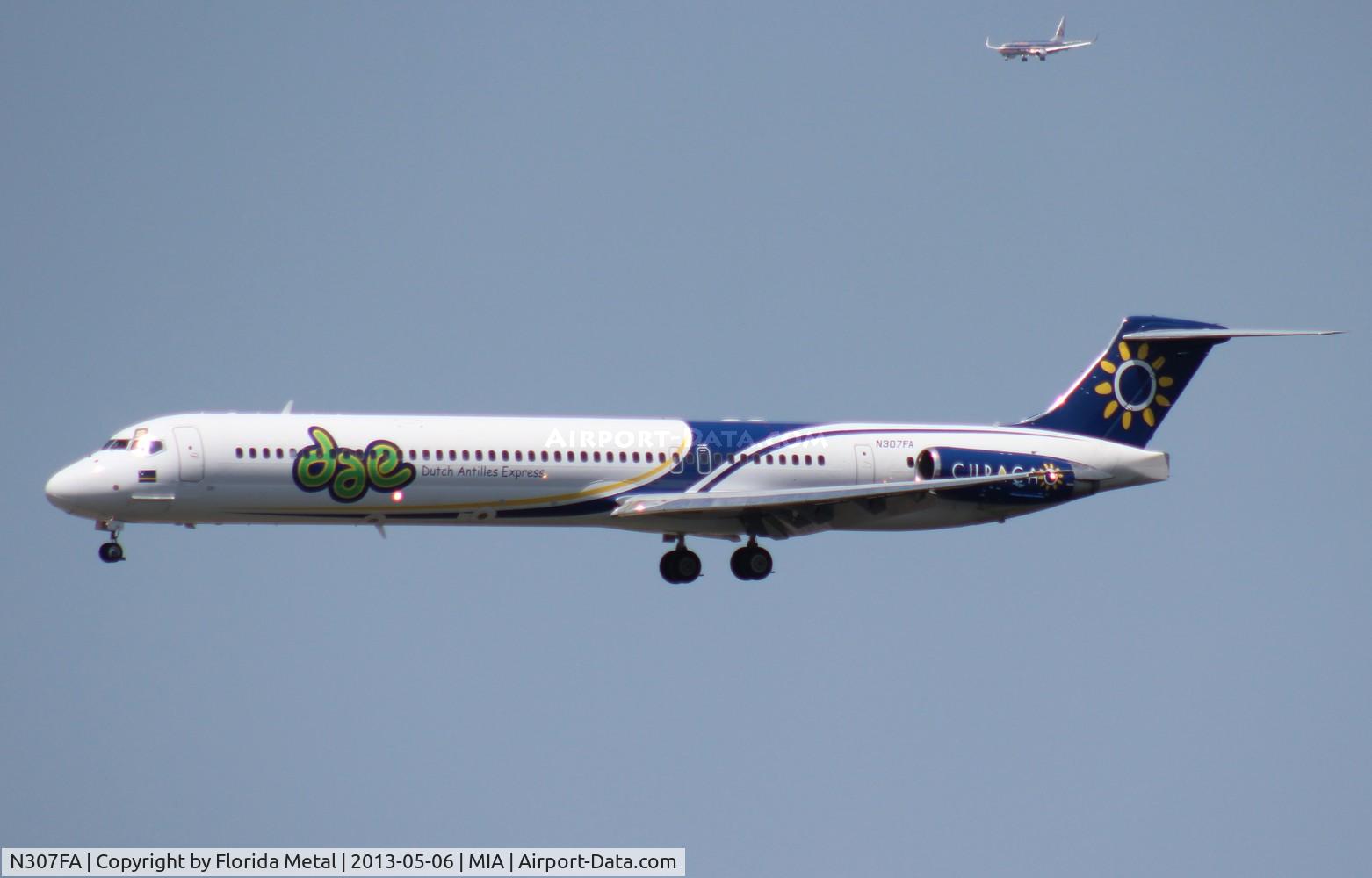 N307FA, 1992 McDonnell Douglas MD-83 (DC-9-83) C/N 53199, Dutch Antilles Express