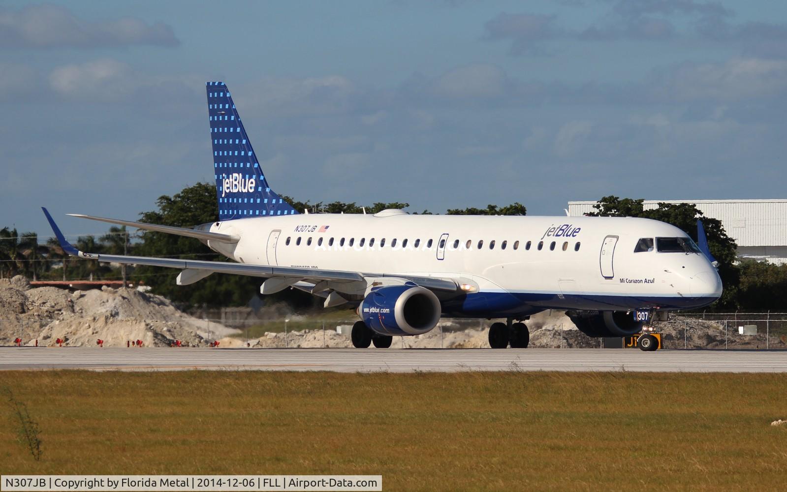 N307JB, 2009 Embraer ERJ-190-100 IGW 190AR C/N 19000286, Jet Blue