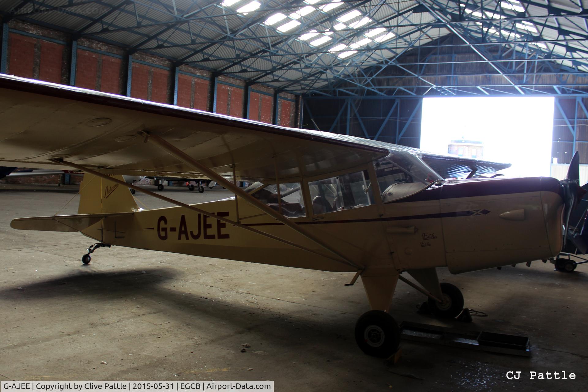 G-AJEE, 1946 Auster J-1 Autocrat C/N 2309, Hangared at Barton, the Manchester City Airport, EGCB