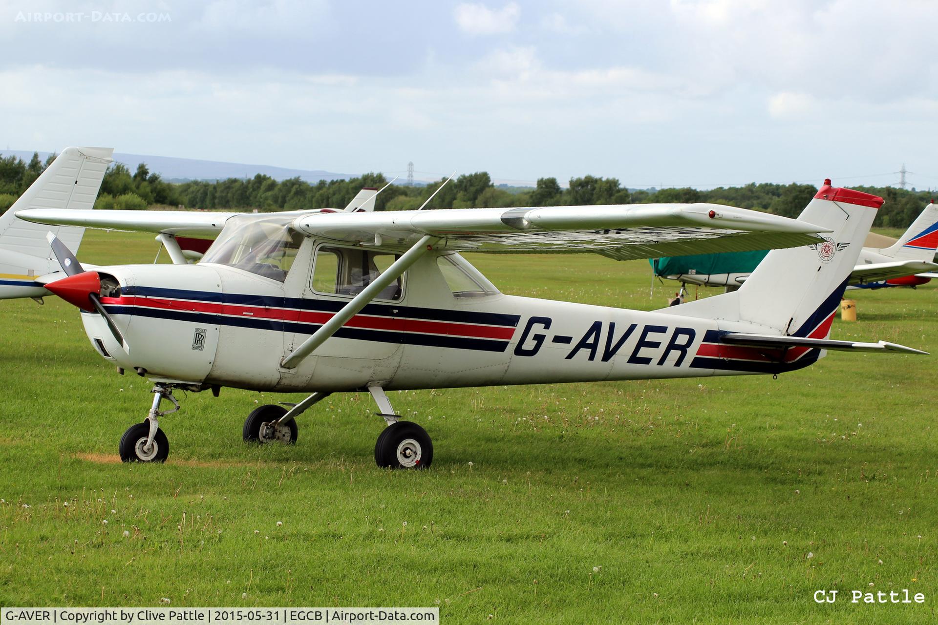 G-AVER, 1966 Reims F150G C/N 0206, Parked at Barton, the Manchester City Airport, EGCB