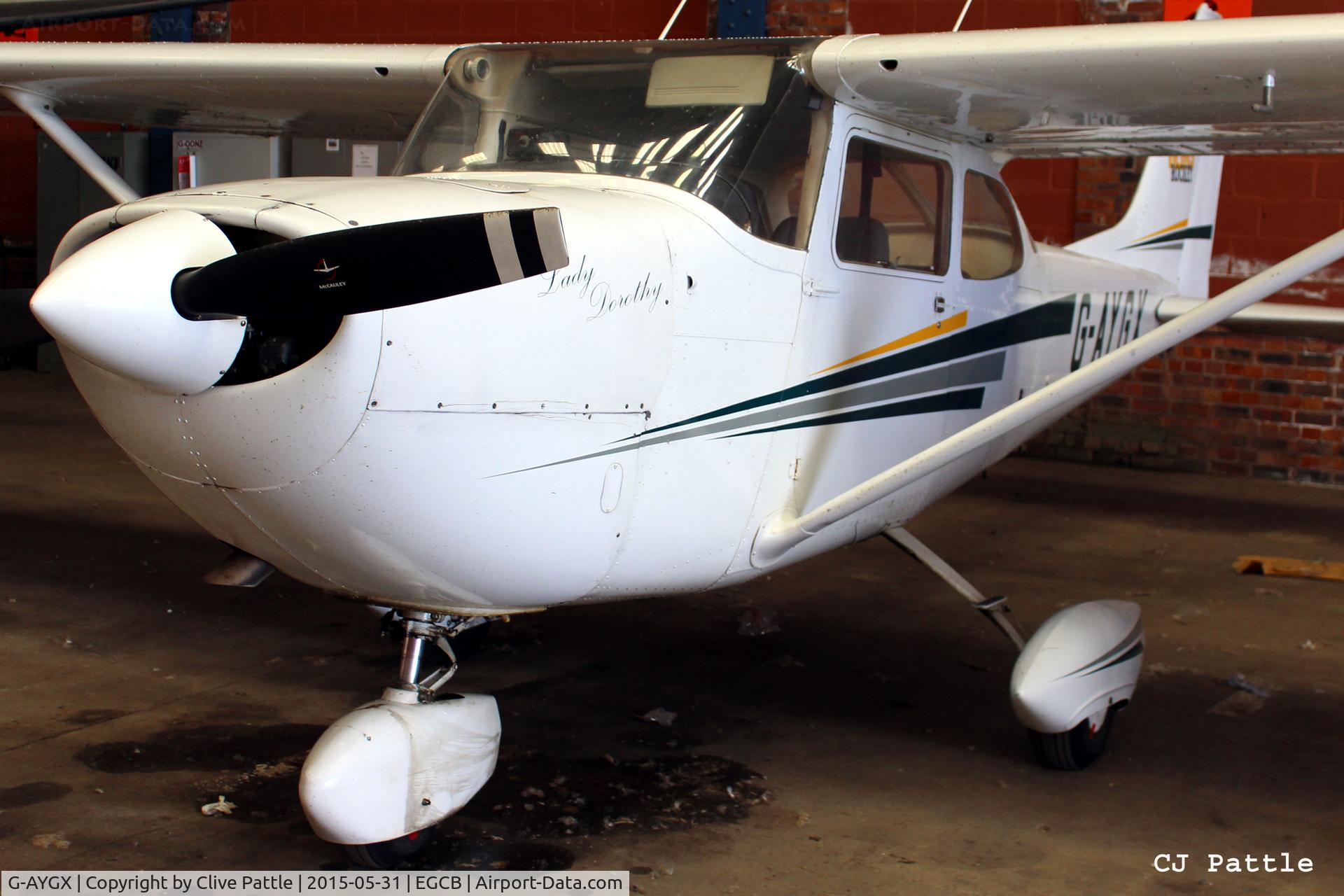 G-AYGX, 1970 Reims FR172G Reims Rocket C/N 0208, Hangared at Barton, EGCB