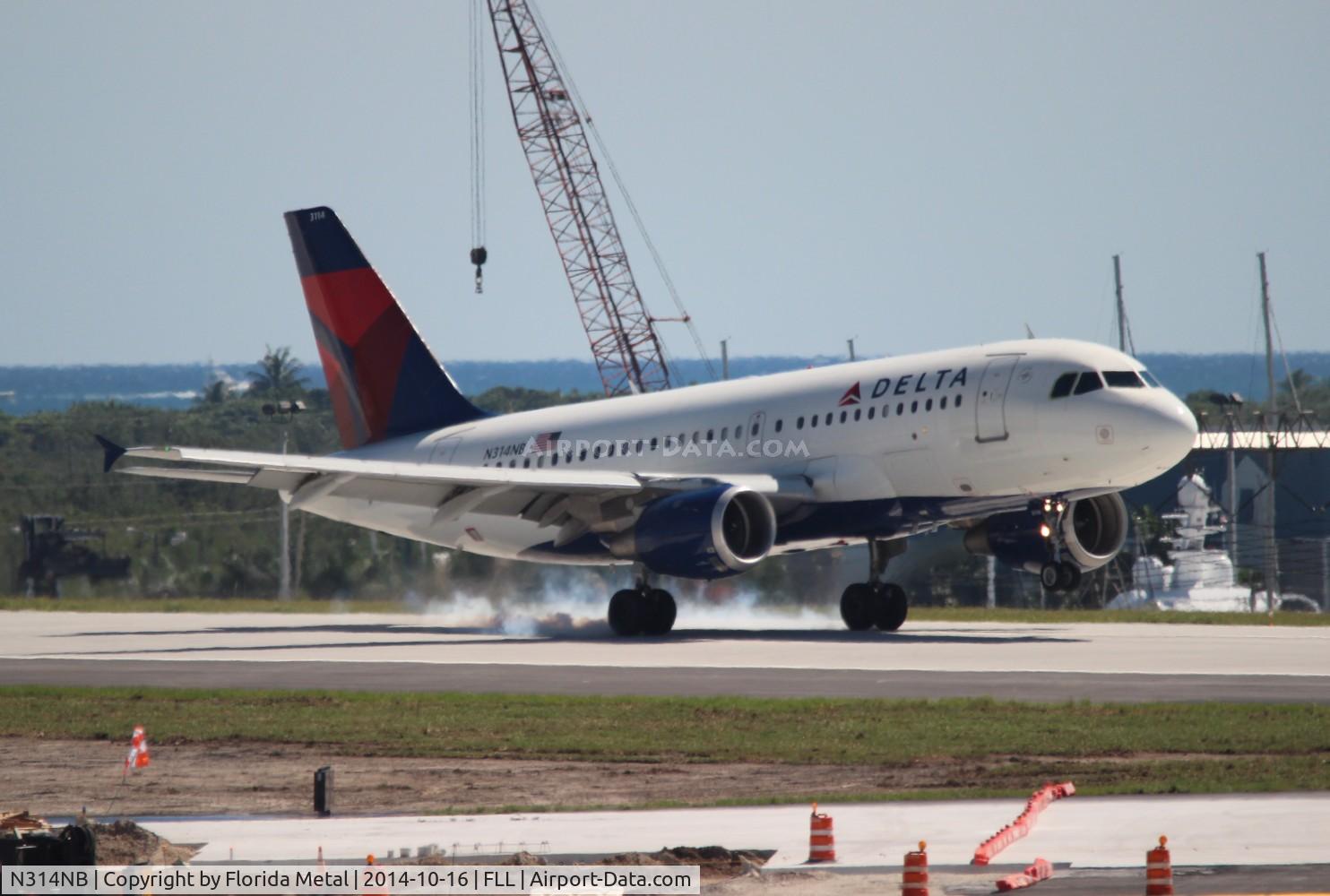 N314NB, 2000 Airbus A319-114 C/N 1191, Delta