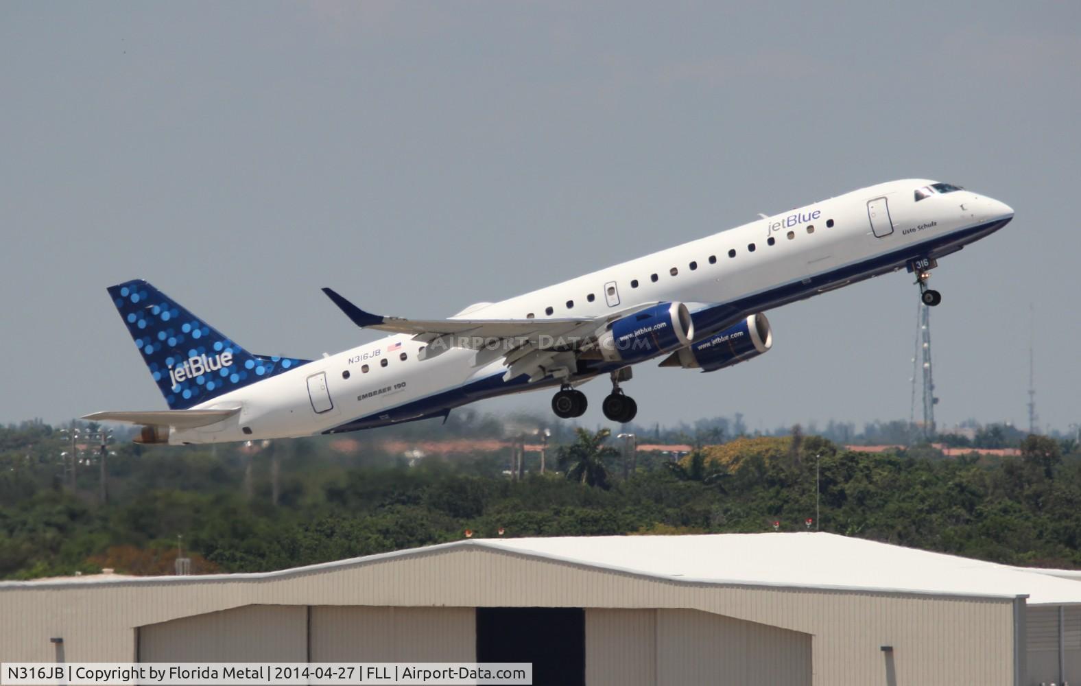 N316JB, Embraer ERJ-190-100 IGW 190AR C/N 19000292, Jet Blue