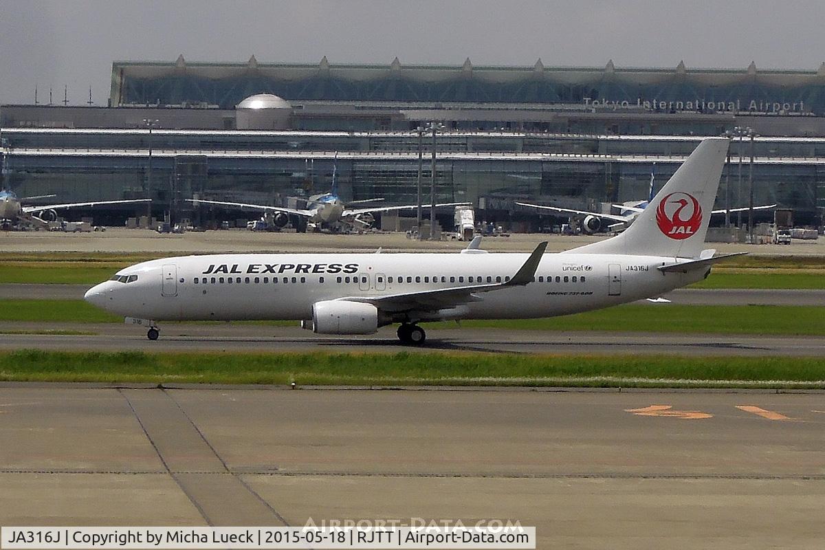 JA316J, 2008 Boeing 737-846 C/N 35345, At Haneda