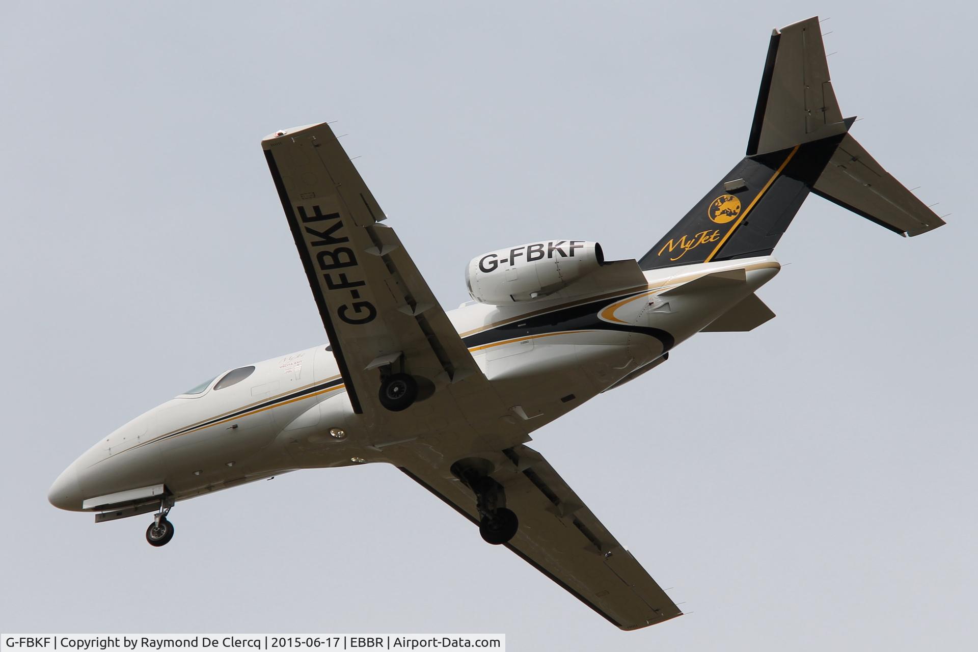 G-FBKF, 2010 Cessna 510 Citation Mustang Citation Mustang C/N 510-0360, Landing at Brussels.