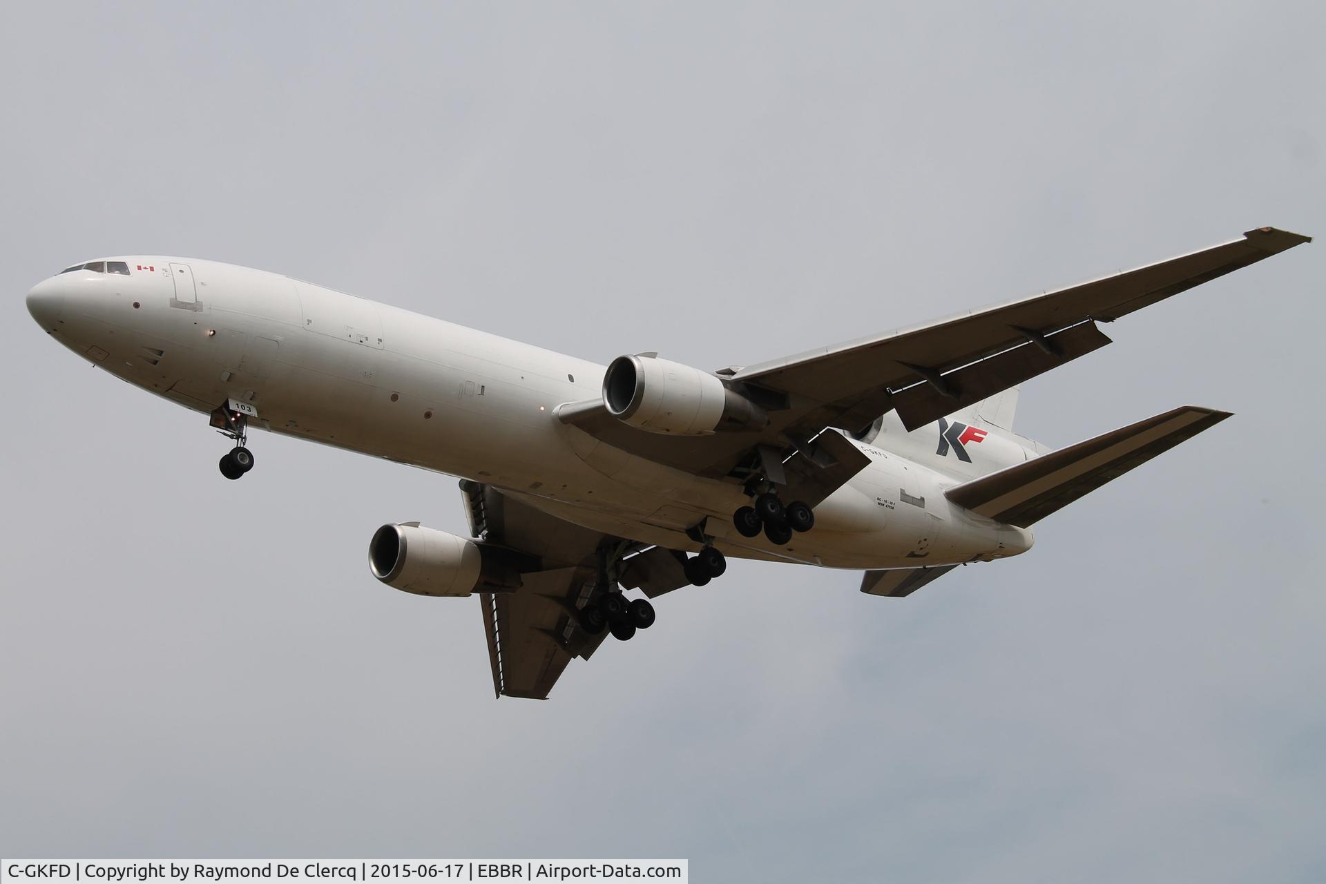C-GKFD, 1975 McDonnell Douglas DC-10-30F C/N 47928, Landing at Brussels.