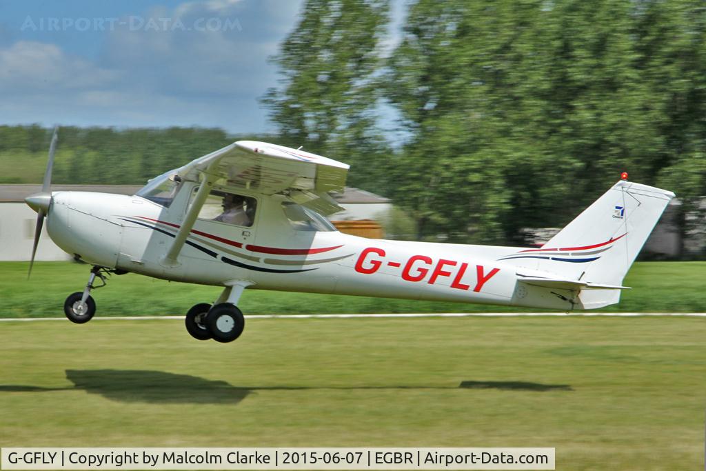 G-GFLY, 1972 Reims F150L C/N 0822, Reims F150L at The Real Aeroplane Club's Radial Engine Aircraft Fly-In, Breighton Airfield, June 7th 2015.