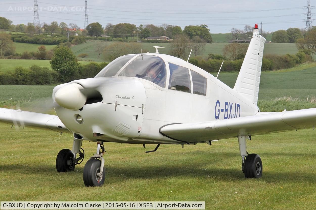 G-BXJD, 1967 Piper PA-28-180 Cherokee C/N 28-4215, Piper PA-28-180 Cherokee at the opening of Fishburn Airfield's new clubhouse, May 16th 2015.