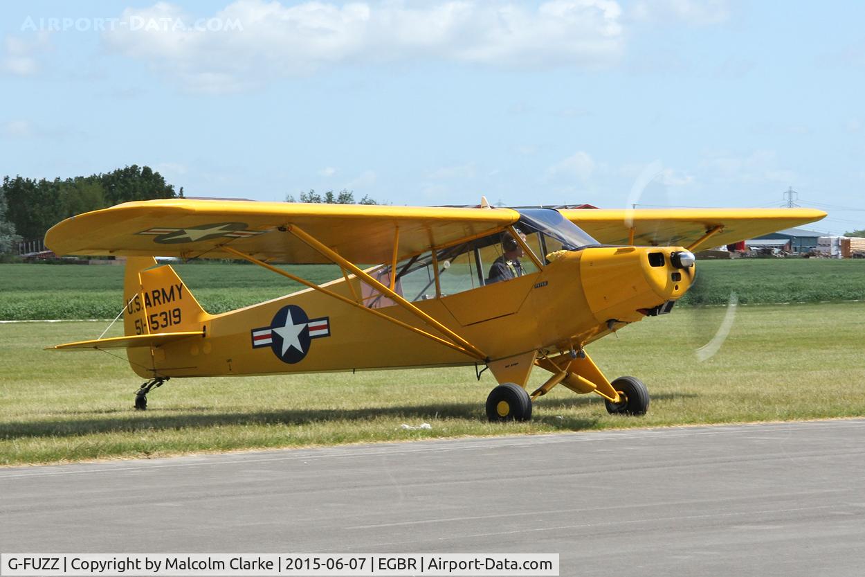 G-FUZZ, 1951 Piper L-18C Super Cub (PA-18-95) C/N 18-1016, Piper L-18C Super Cub at The Real Aeroplane Company's Radial Engine Aircraft Fly-In, Breighton Airfield, June 7th 2015.