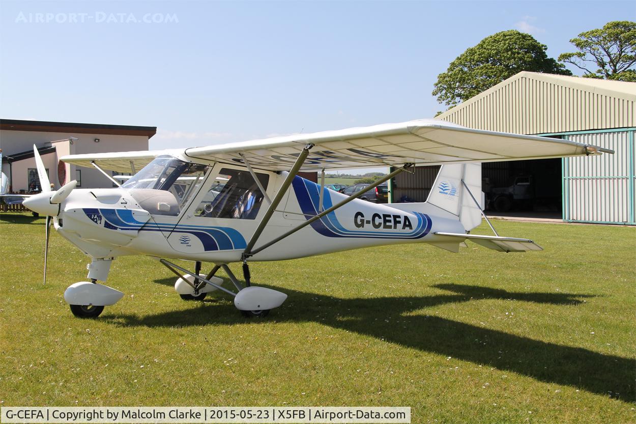 G-CEFA, 2007 Comco Ikarus C42 FB UK C/N PFA 322-14570, Ikarus C42 FB UK at Fishburn Airfield UK, May 23rd 2015.