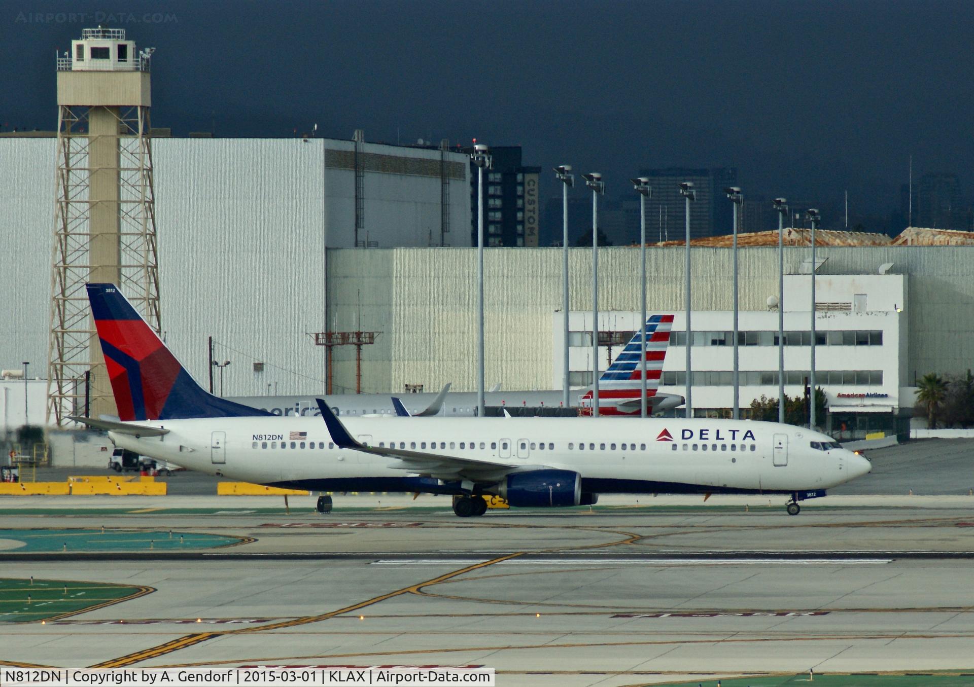 N812DN, 2013 Boeing 737-932/ER C/N 31923, Delta, seen here taxiing to the gate at Los Angeles Int'l(KLAX)