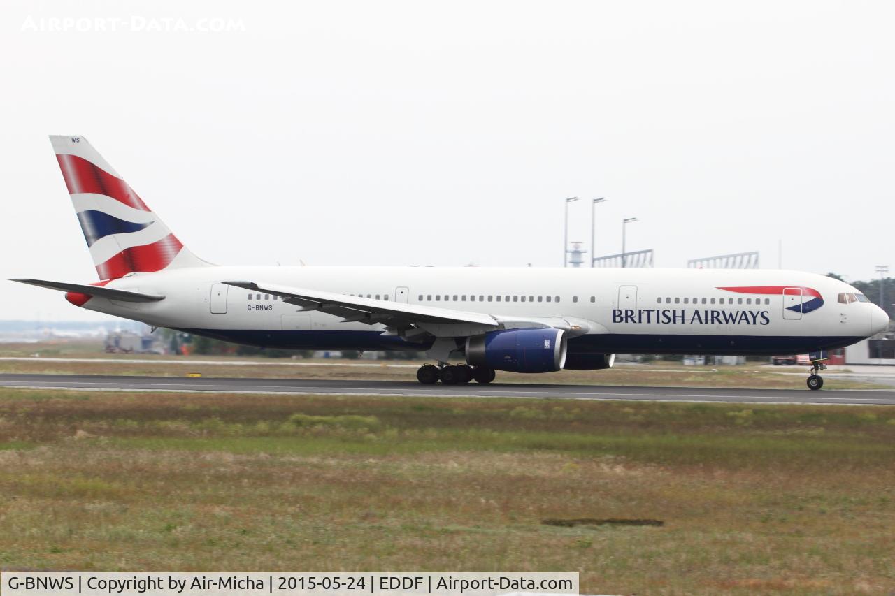 G-BNWS, 1992 Boeing 767-336 C/N 25826, British Airways