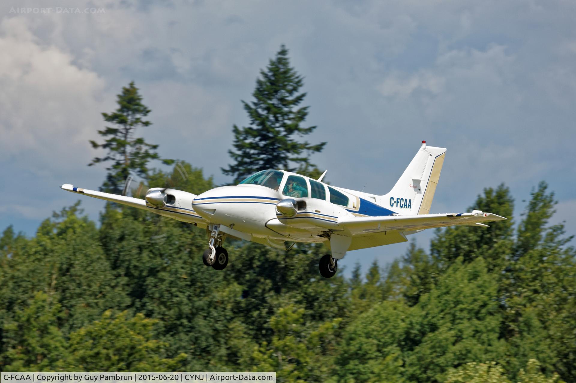 C-FCAA, 1975 Beech 95-B55 Baron Baron C/N TC-1892, Arriving at CYNJ for their annual fly-in
