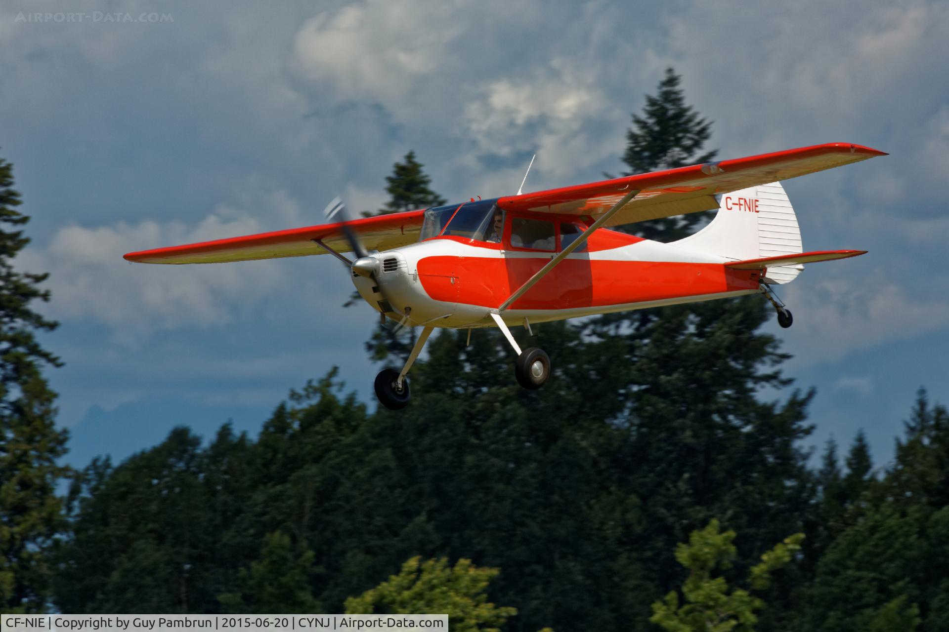 CF-NIE, 1949 Cessna 170A C/N 19415, Arriving at CYNJ for their annual fly-in