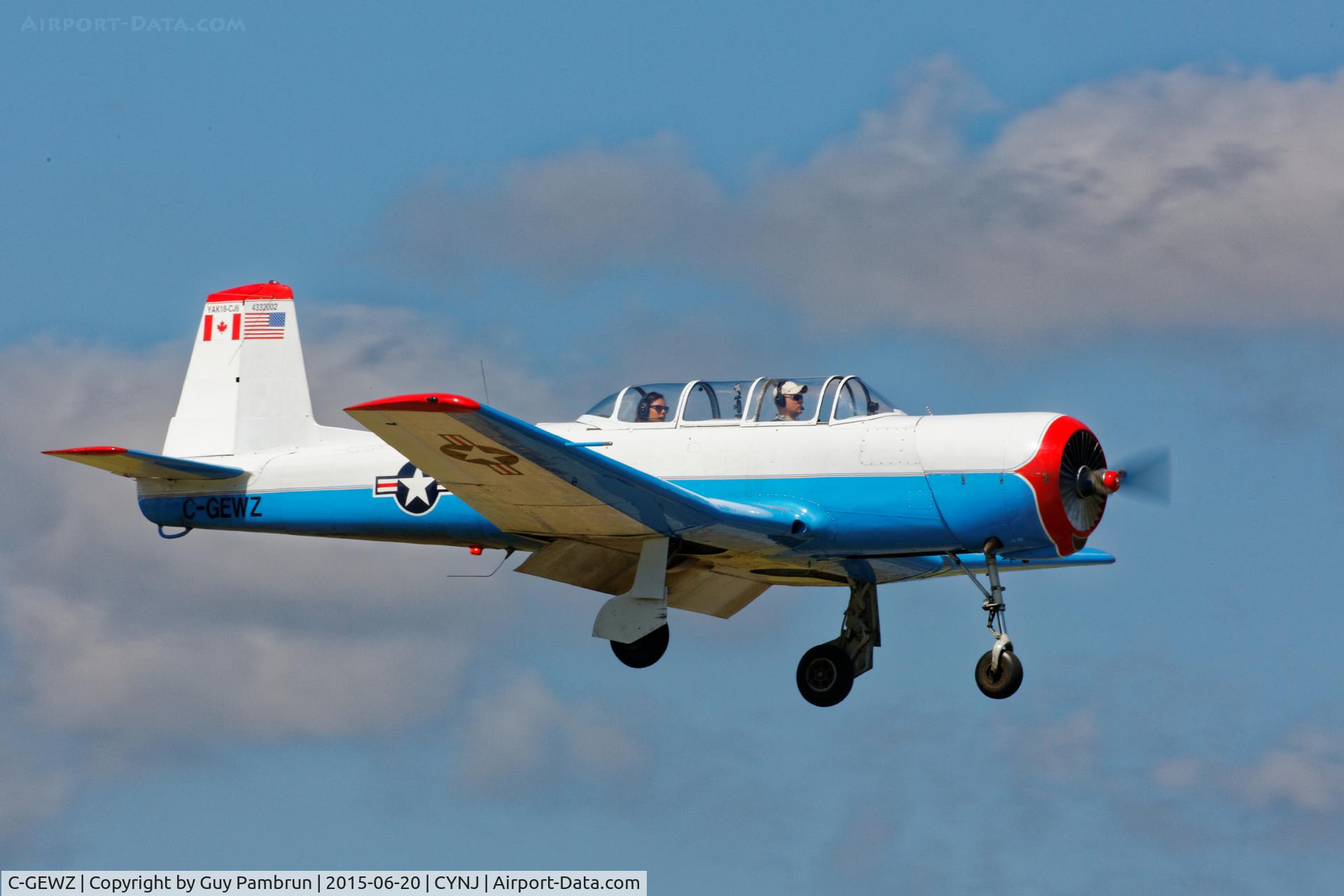 C-GEWZ, 1985 Nanchang CJ-6A C/N 4332002, Arriving at CYNJ for their annual fly-in