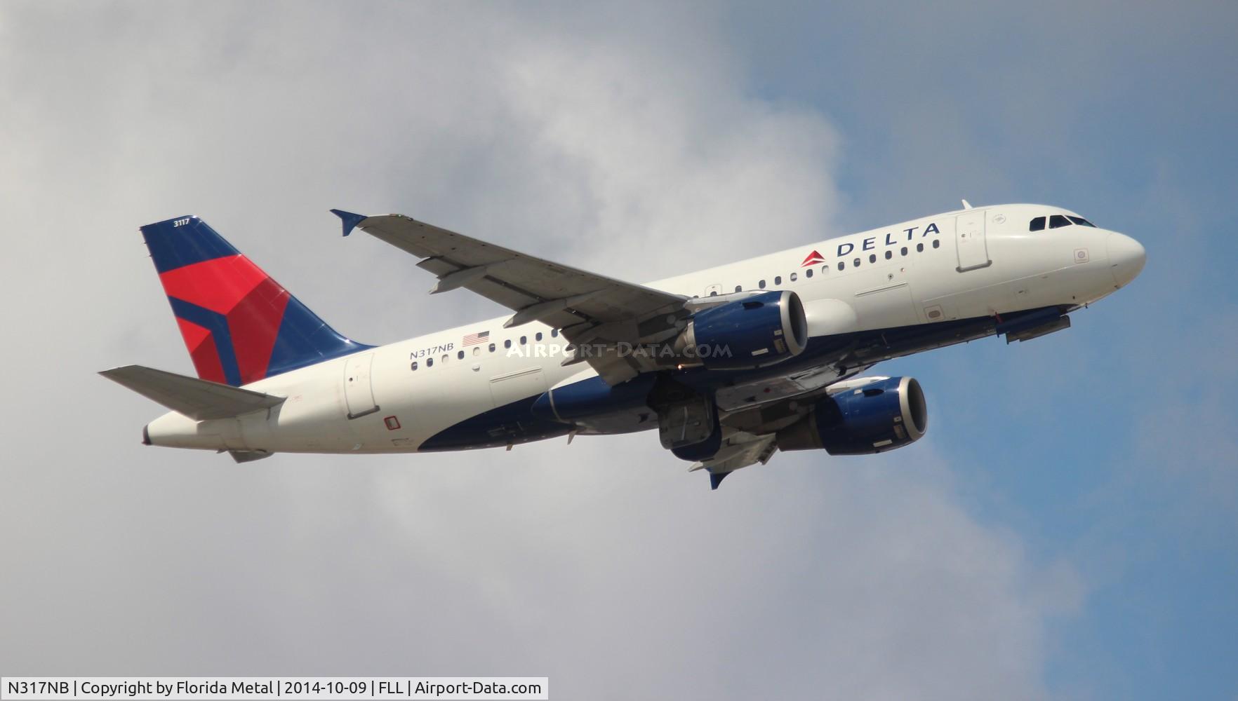 N317NB, 2000 Airbus A319-114 C/N 1324, Delta