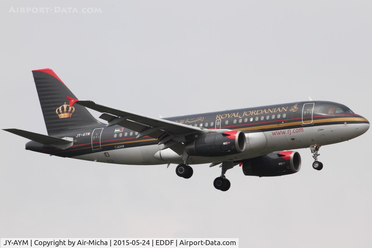 JY-AYM, 2008 Airbus A319-132 C/N 3685, Royal Jordanian