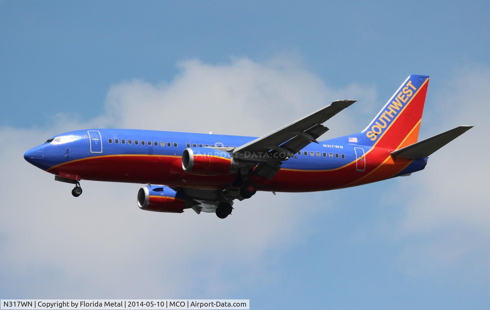 N317WN, 1988 Boeing 737-3Q8 C/N 24068, Southwest
