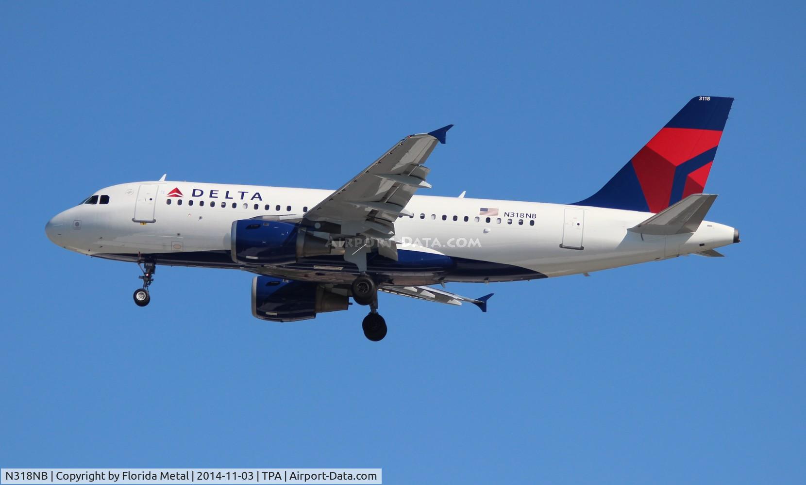 N318NB, 2000 Airbus A319-114 C/N 1325, Delta
