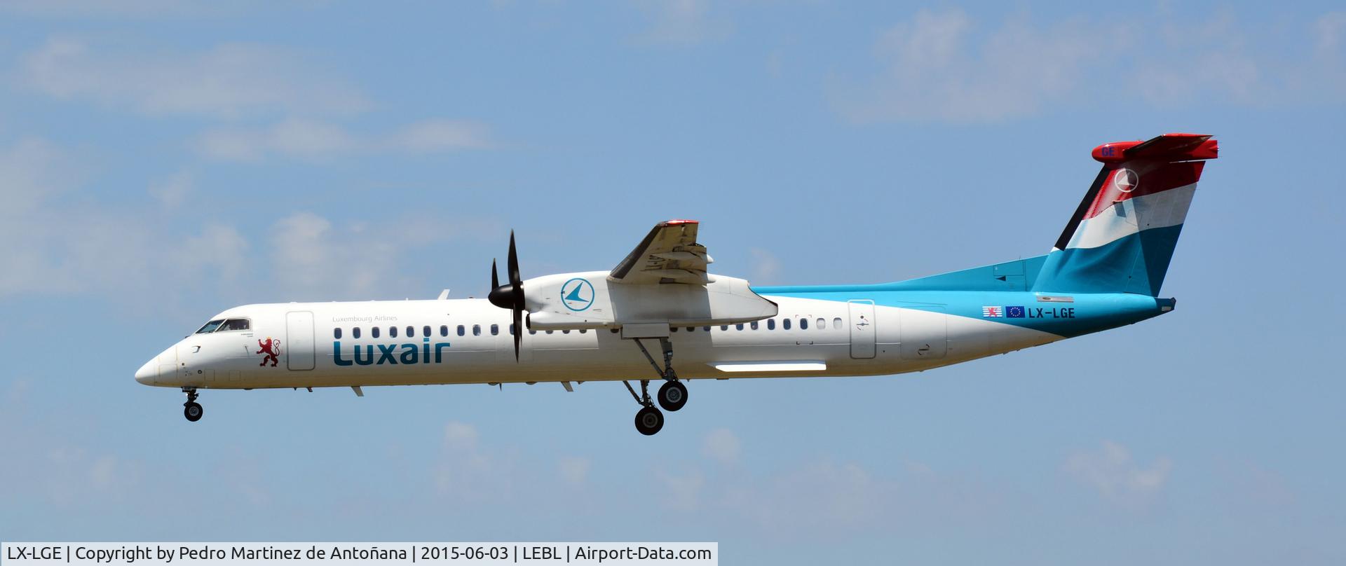 LX-LGE, 2009 De Havilland Canada DHC-8-402Q Dash 8 C/N 4284, El Prat Barcelona - España