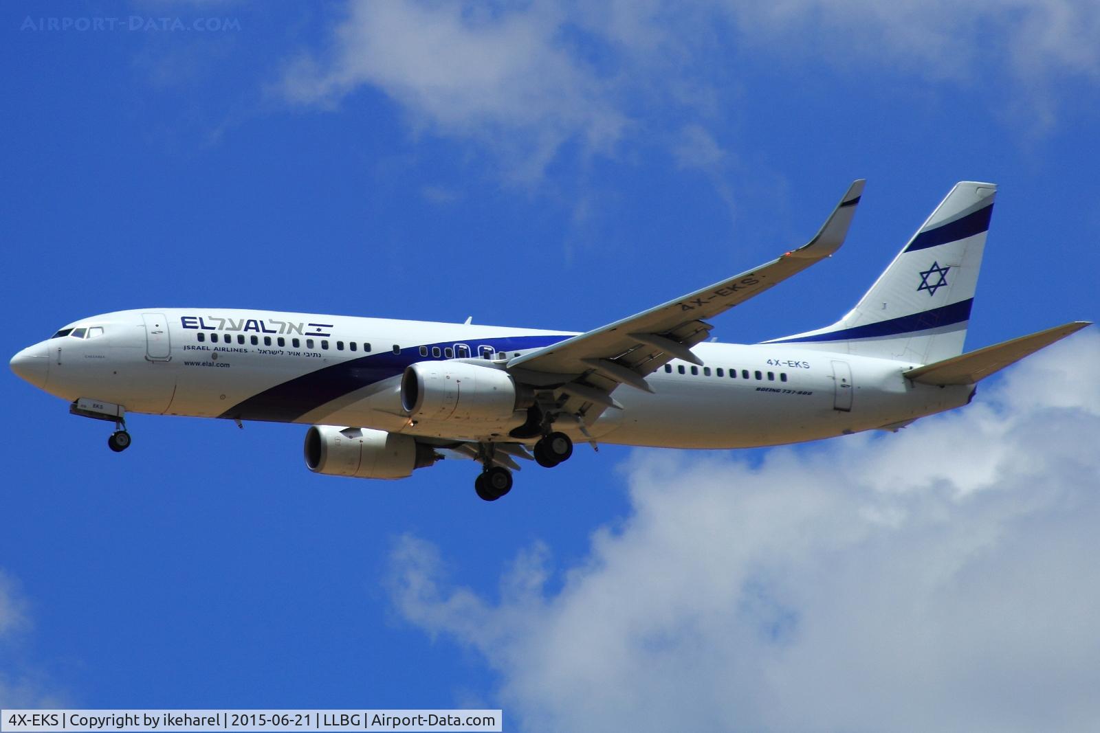 4X-EKS, 2008 Boeing 737-8HX C/N 36433, Landing on runway 21, fly in from Paris.