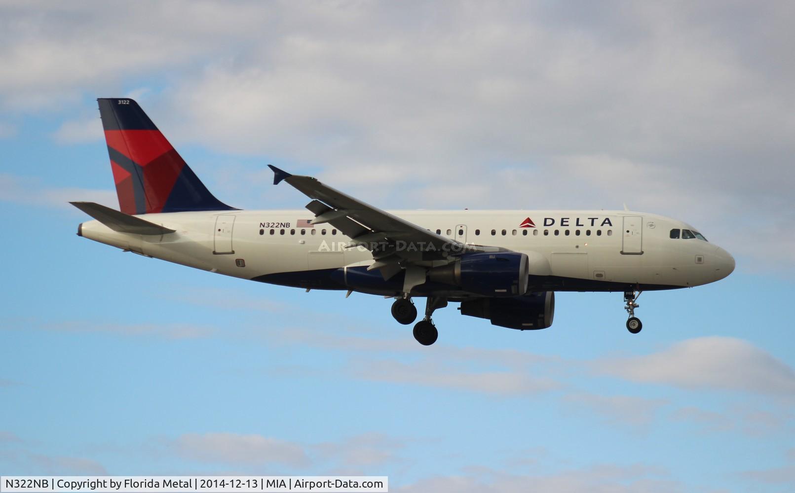 N322NB, 2001 Airbus A319-114 C/N 1434, Delta A319