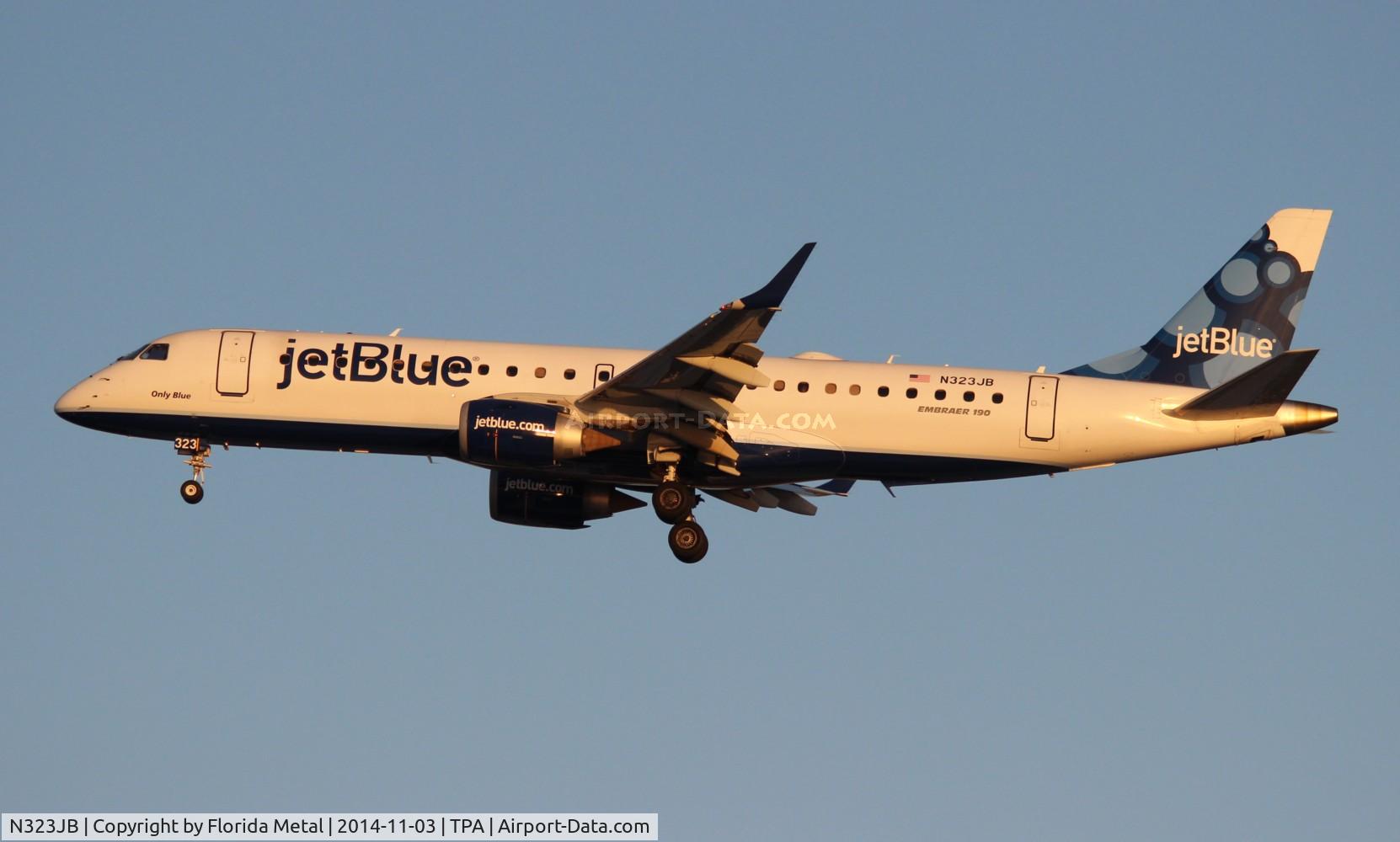 N323JB, Embraer ERJ-190-100 IGW 190AR C/N 19000384, Jet Blue