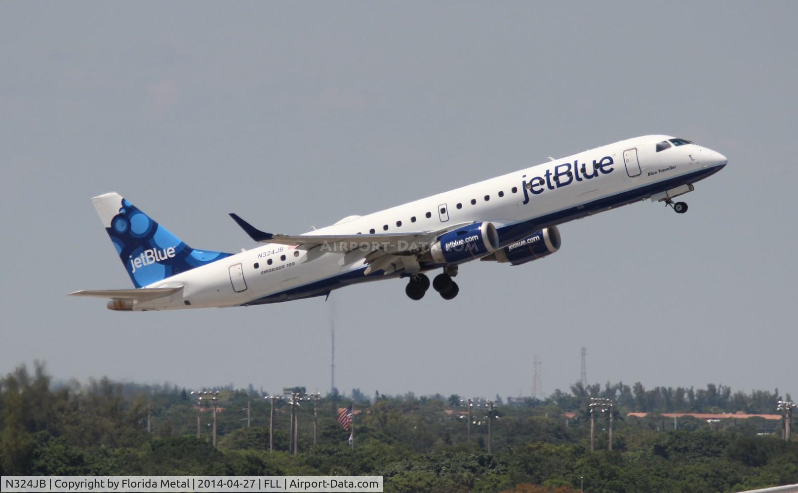 N324JB, 2010 Embraer ERJ-190-100 IGW 190AR C/N 19000388, Jet Blue