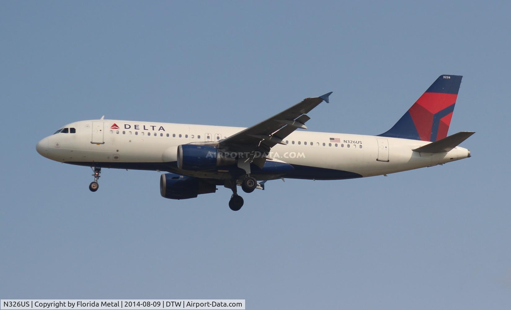 N326US, 1992 Airbus A320-211 C/N 282, Delta A320