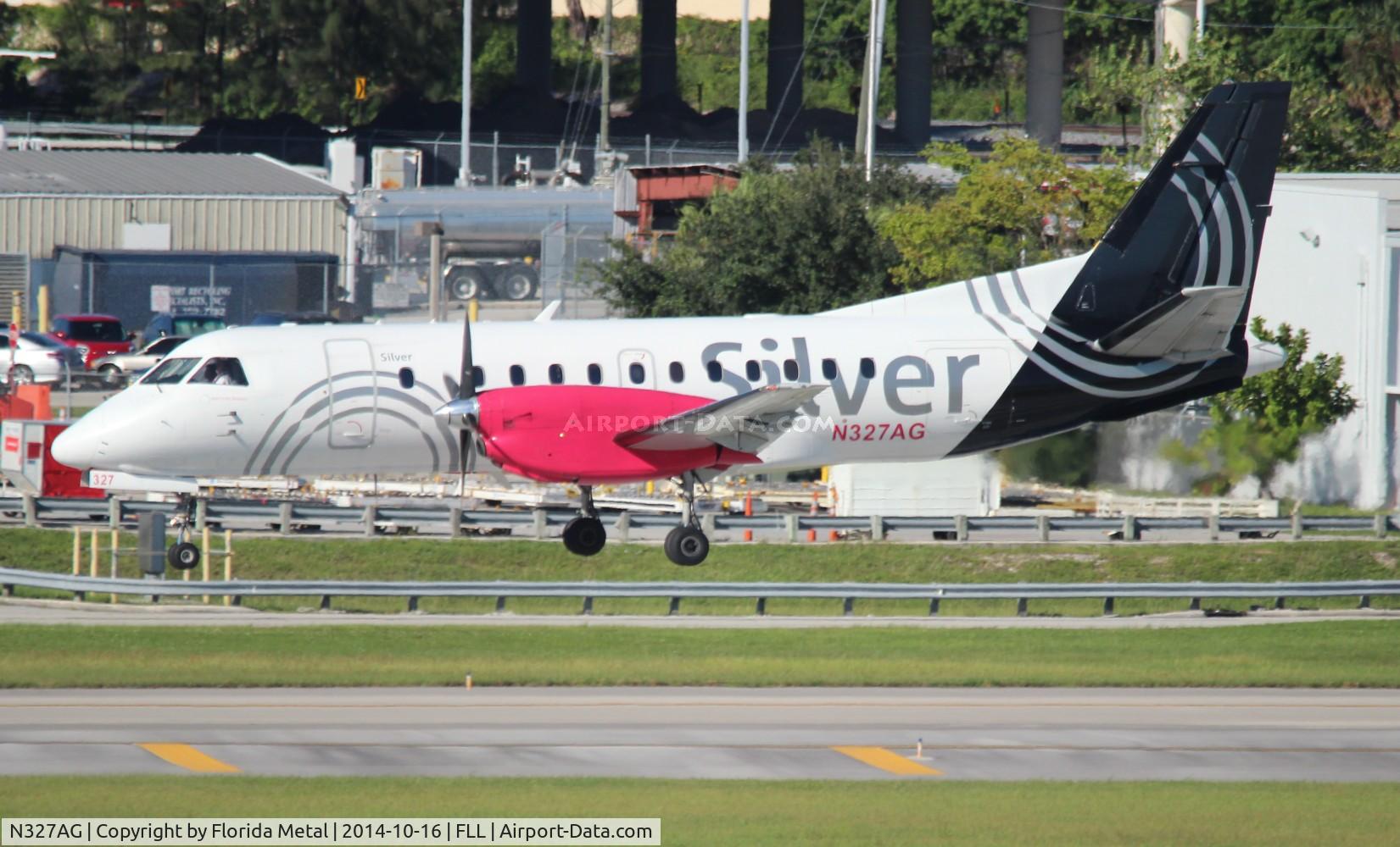 N327AG, 1997 Saab 340B C/N 340B-427, Silver Saab 340