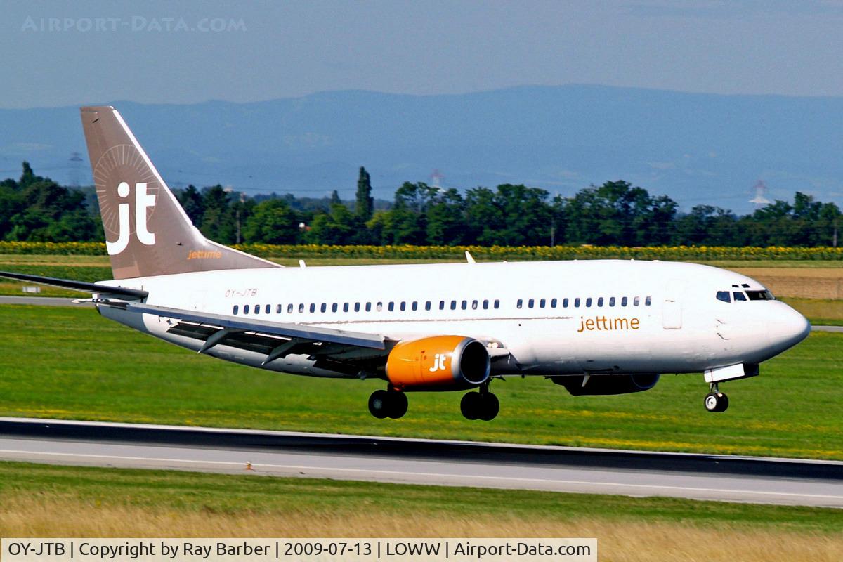 OY-JTB, 1989 Boeing 737-3Y0 C/N 24464, Boeing 737-3Y0 [24464] (Jettime) Vienna-Schwechat~OE 13/07/2009