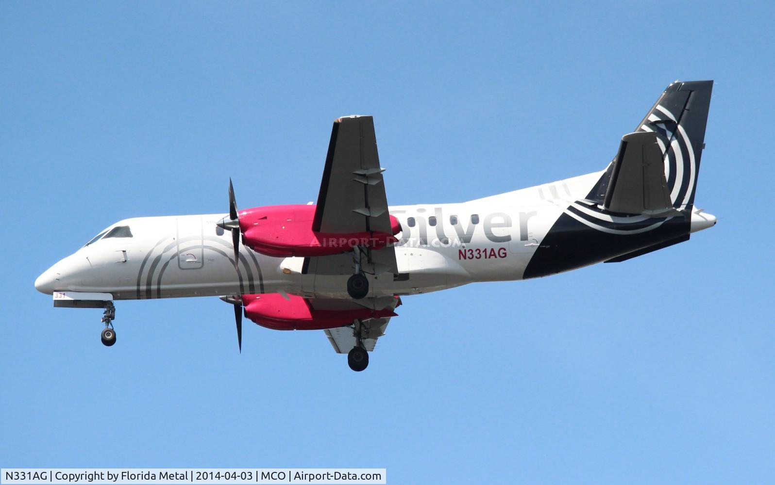 N331AG, 1997 Saab 340B C/N 340B-430, Silver Saab 340
