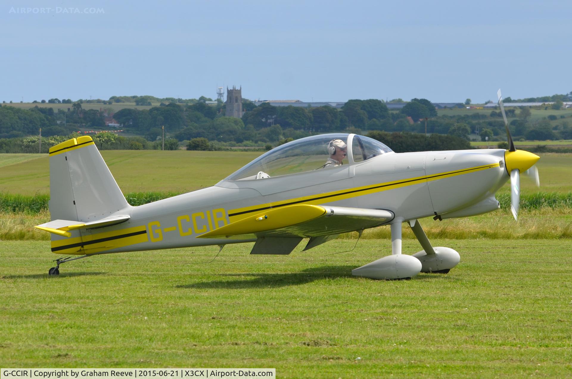 G-CCIR, 2003 Vans RV-8 C/N PFA 303-13732, Just landed at Northrepps.