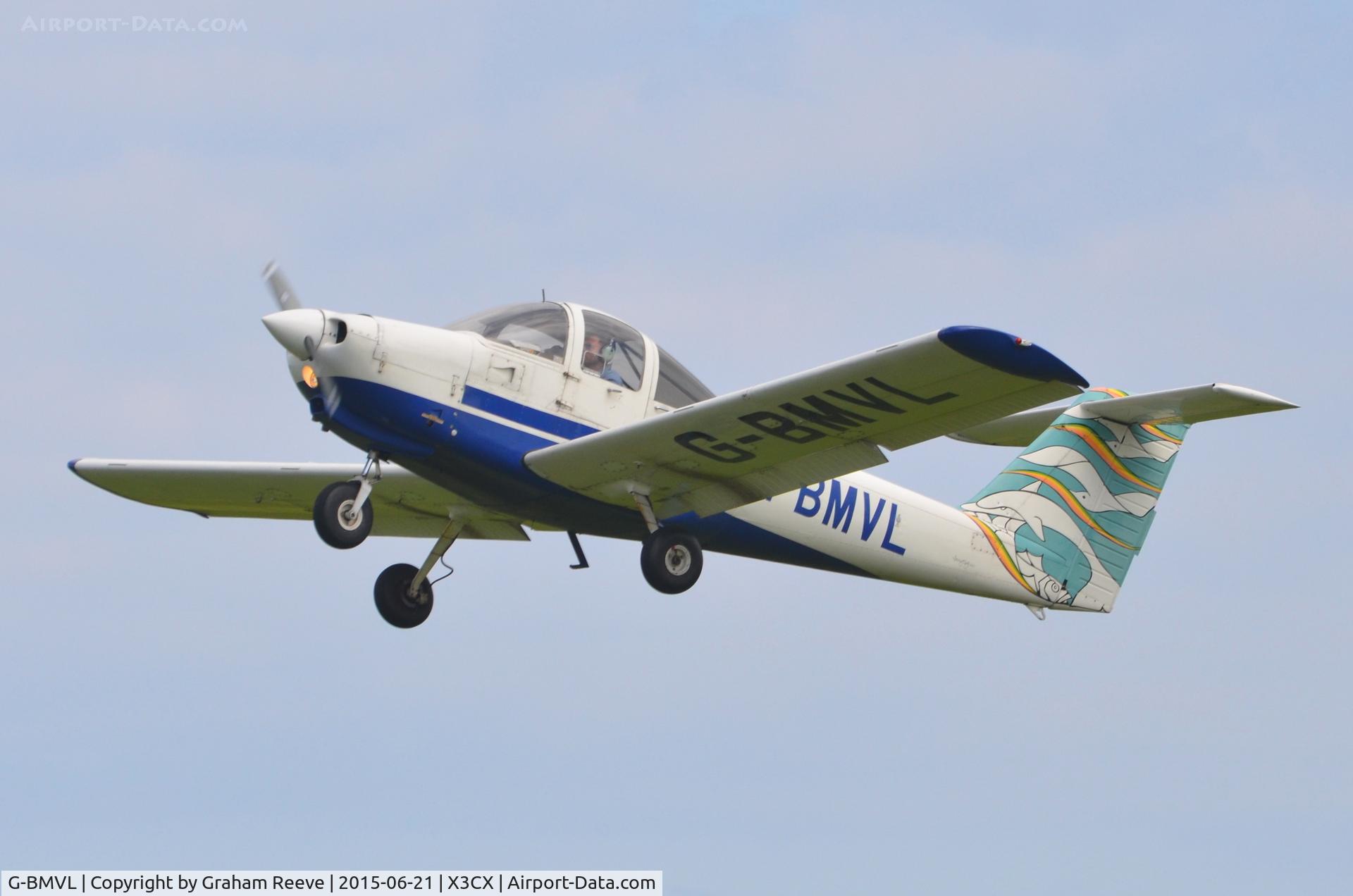 G-BMVL, 1979 Piper PA-38-112 Tomahawk Tomahawk C/N 38-79A0033, Departing from Northrepps.