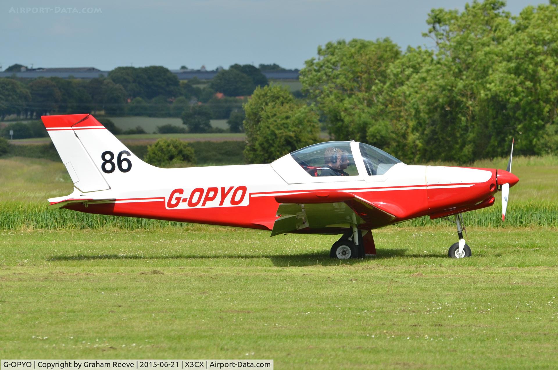 G-OPYO, 2009 Alpi Aviation Pioneer 300 Hawk C/N PFA 330A-14597, About to depart from Northrepps.