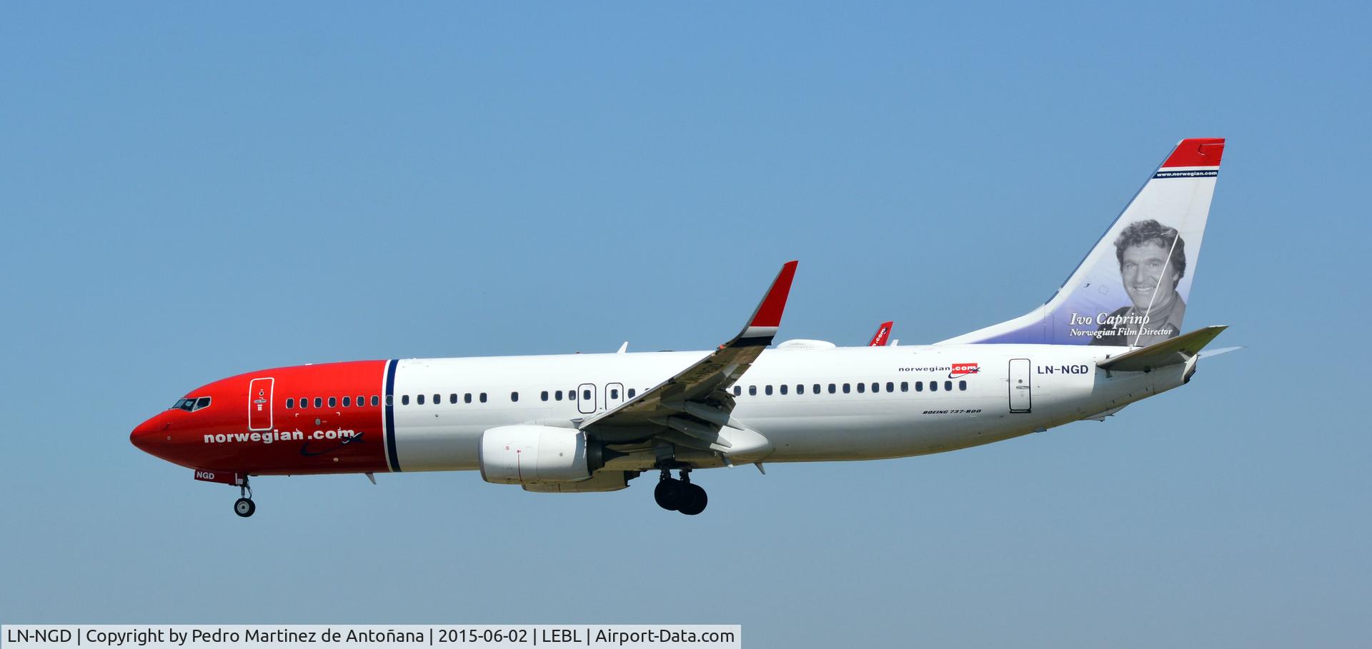 LN-NGD, 2012 Boeing 737-8JP C/N 39049/4161, El Prat Barcelona - España