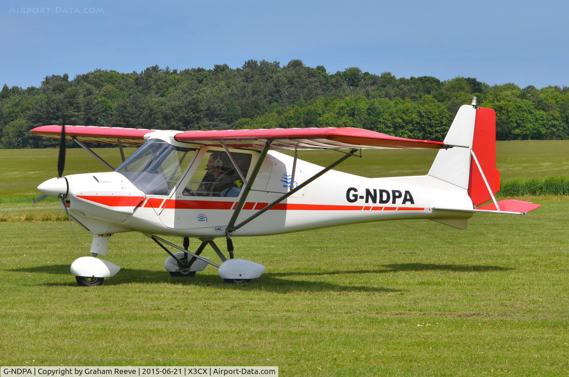 G-NDPA, 2003 Comco Ikarus C42 FB UK C/N PFA 322-14056, Just landed at Northrepps.