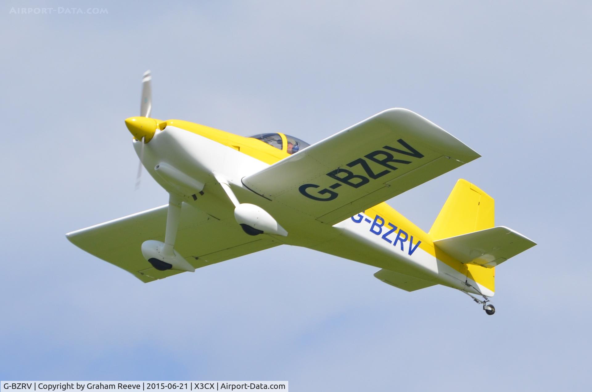 G-BZRV, 2002 Vans RV-6 C/N PFA 181A-13573, Departing from Northrepps.
