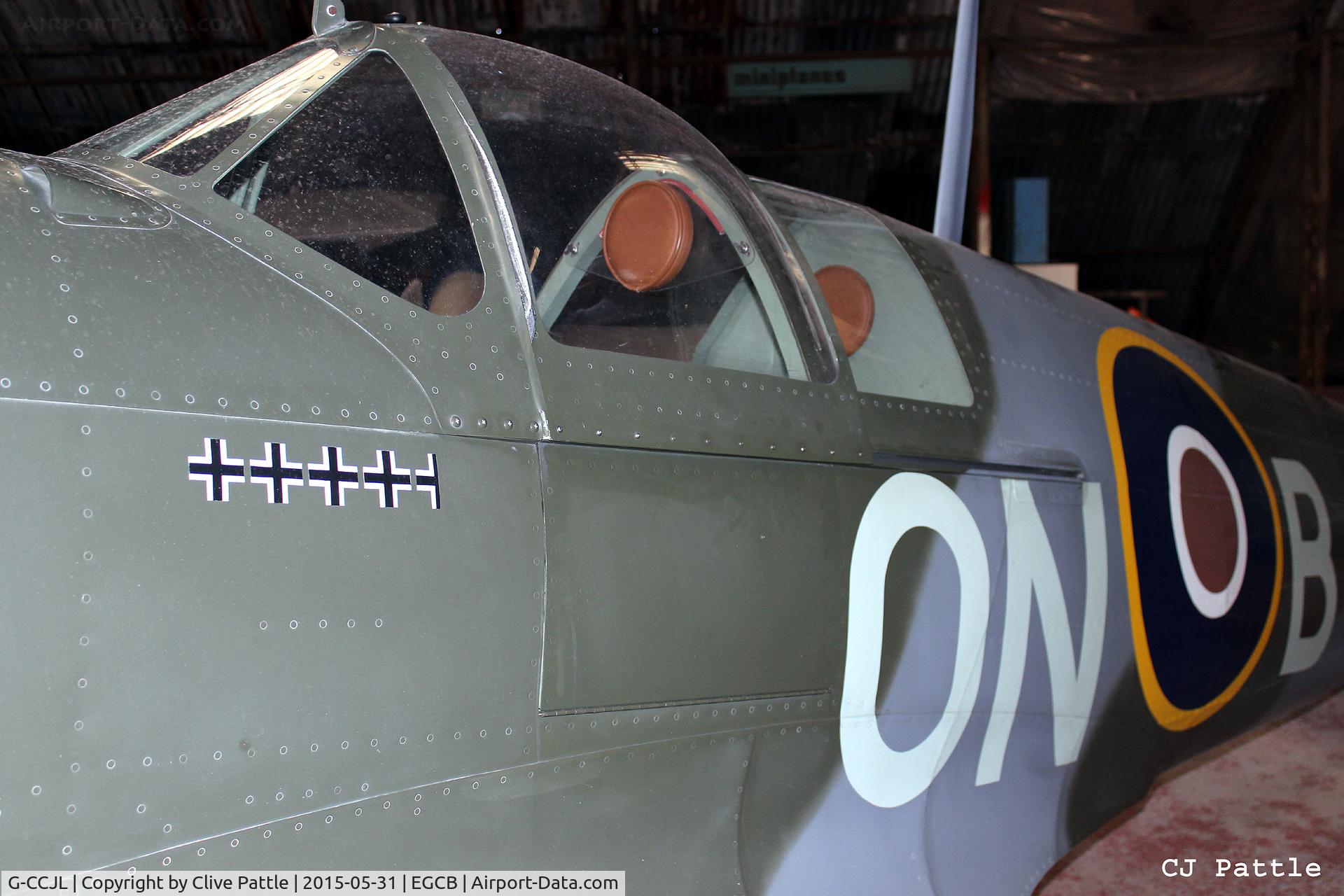 G-CCJL, 2007 Supermarine Aircraft Spitfire Mk.26 C/N PFA 324-14053, Cockpit close-up at Barton Airfield, Manchester - EGCB