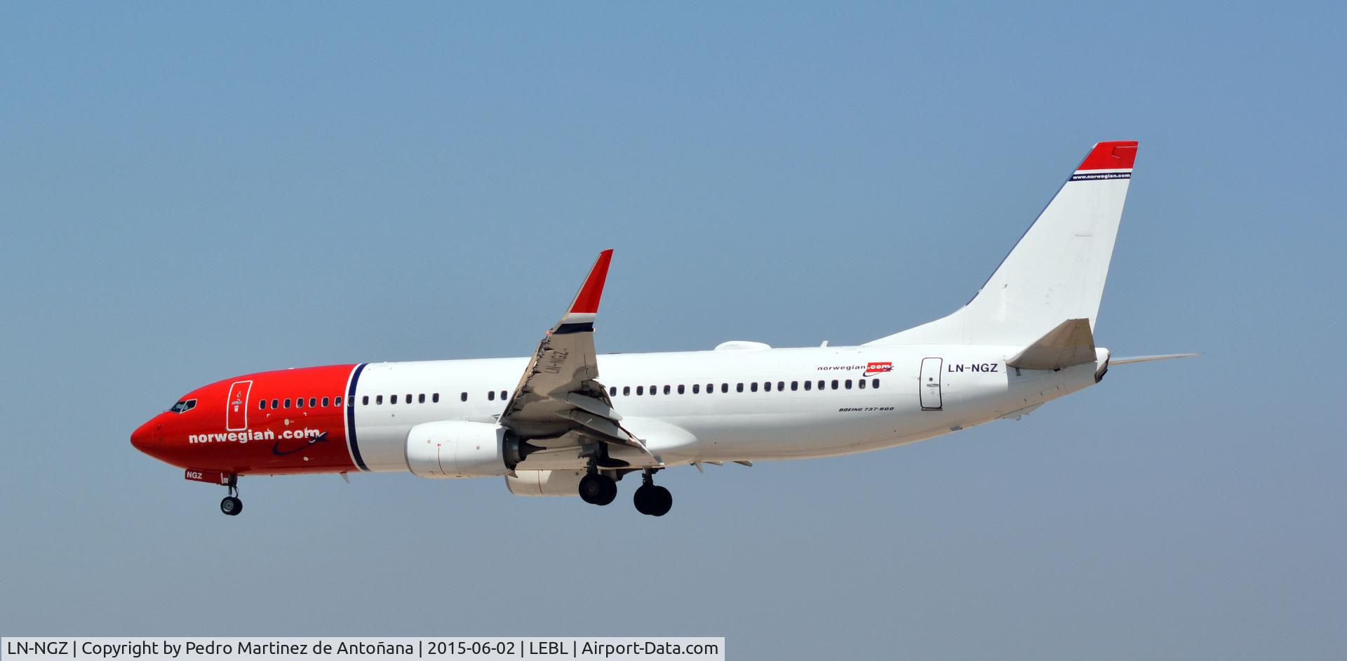 LN-NGZ, 2014 Boeing 737-8JP C/N 41127, El Prat Barcelona - España