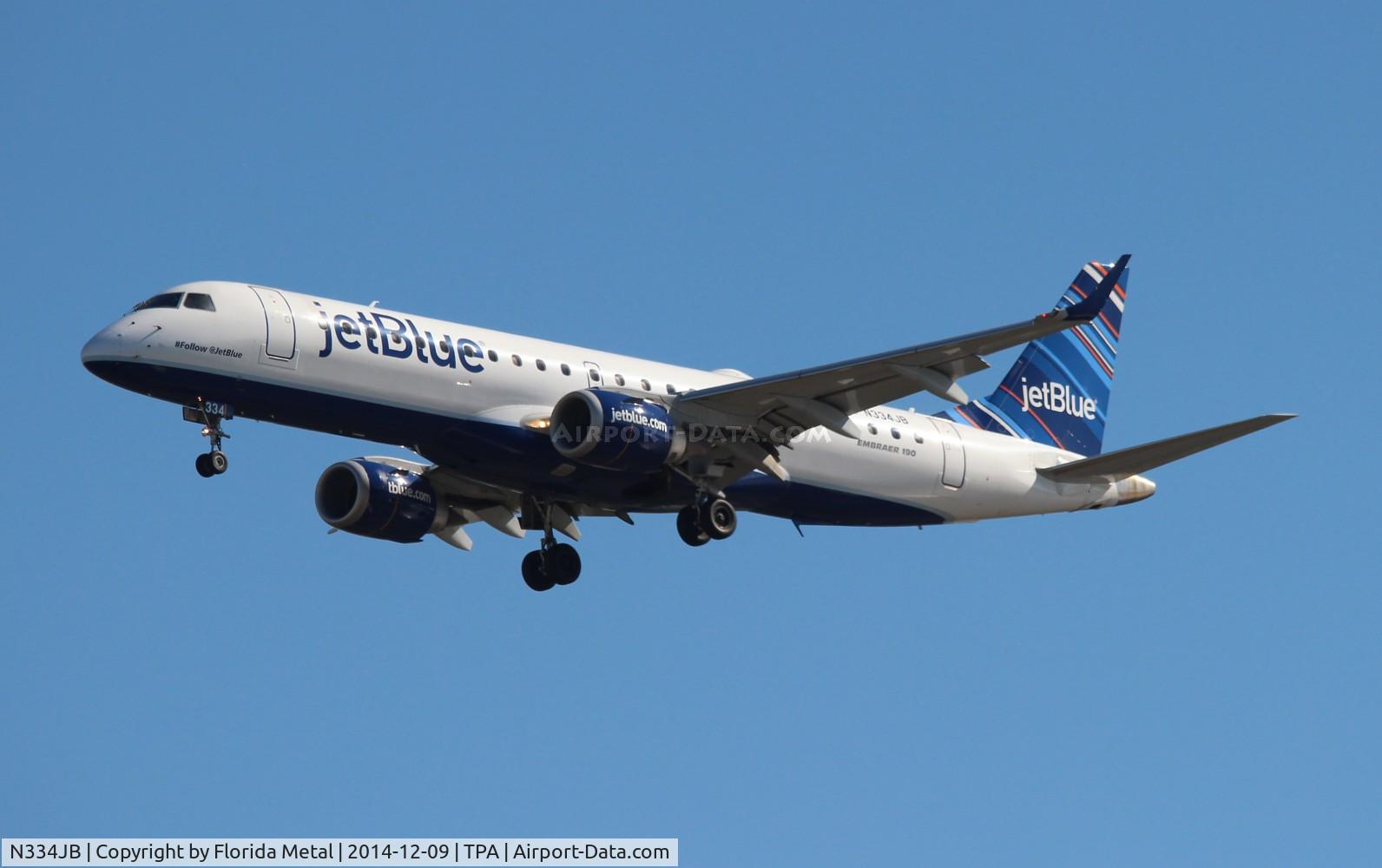 N334JB, Embraer ERJ-190-100 IGW 190AR C/N 19000446, Jet Blue