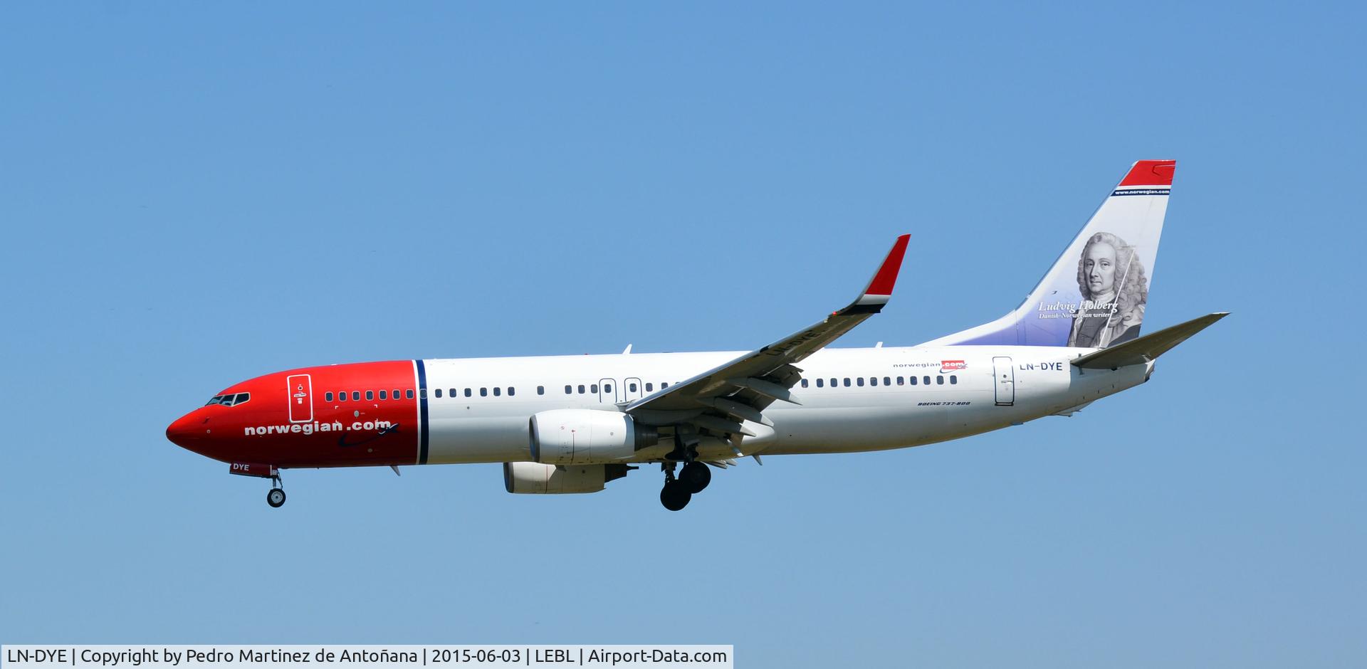 LN-DYE, 2010 Boeing 737-8JP C/N 39003, El Prat Barcelona - España