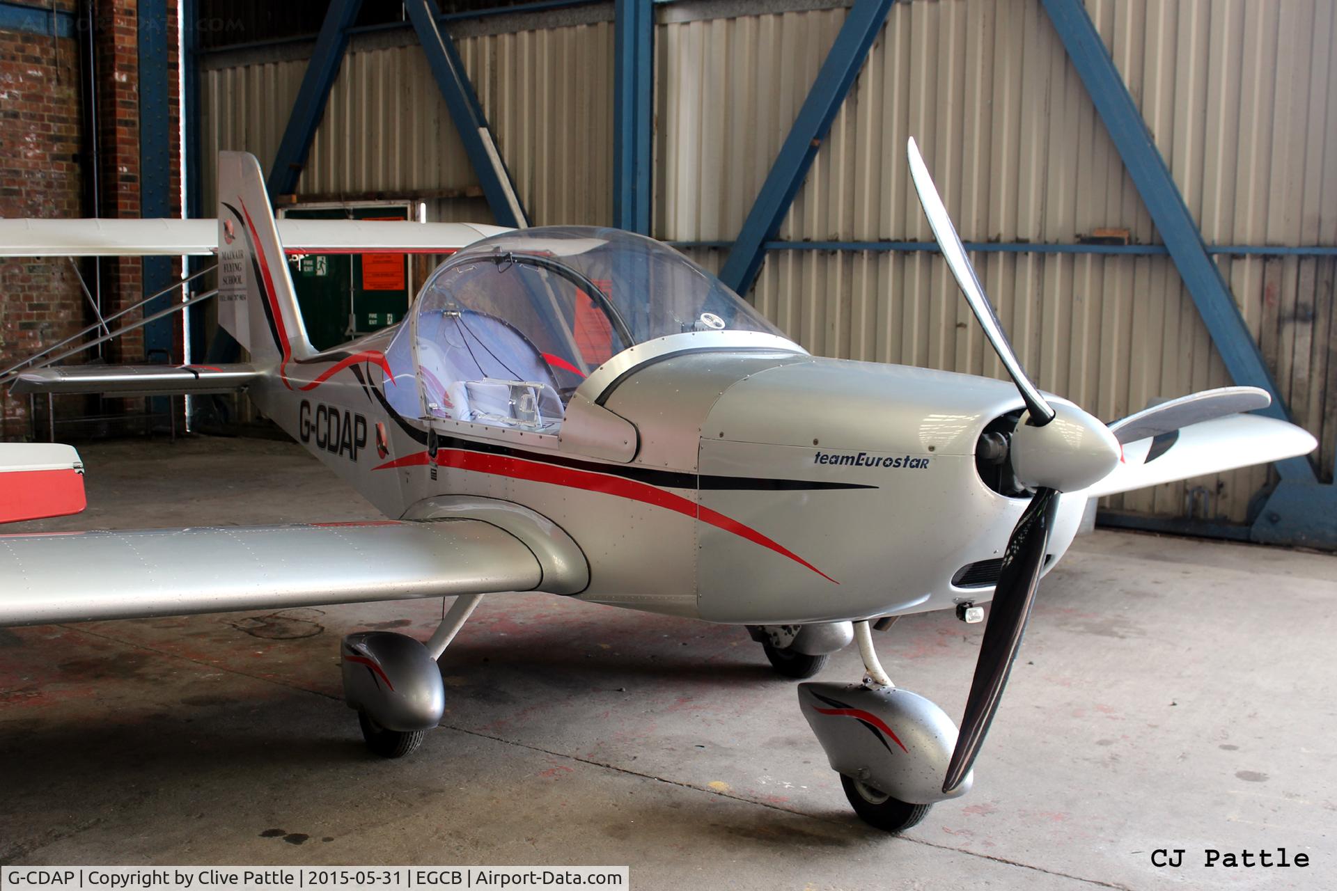 G-CDAP, 2004 Aerotechnik EV-97 TeamEurostar UK C/N 2114, Hangared at Barton Airfield, Manchester - EGCB