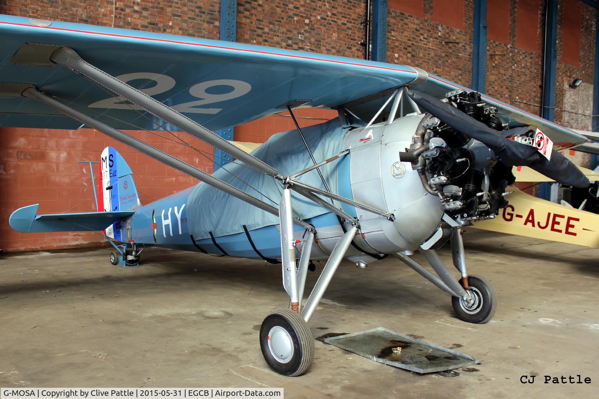 G-MOSA, 1952 Morane-Saulnier MS.317 C/N 351, Hangared at Barton EGCB, Manchester
