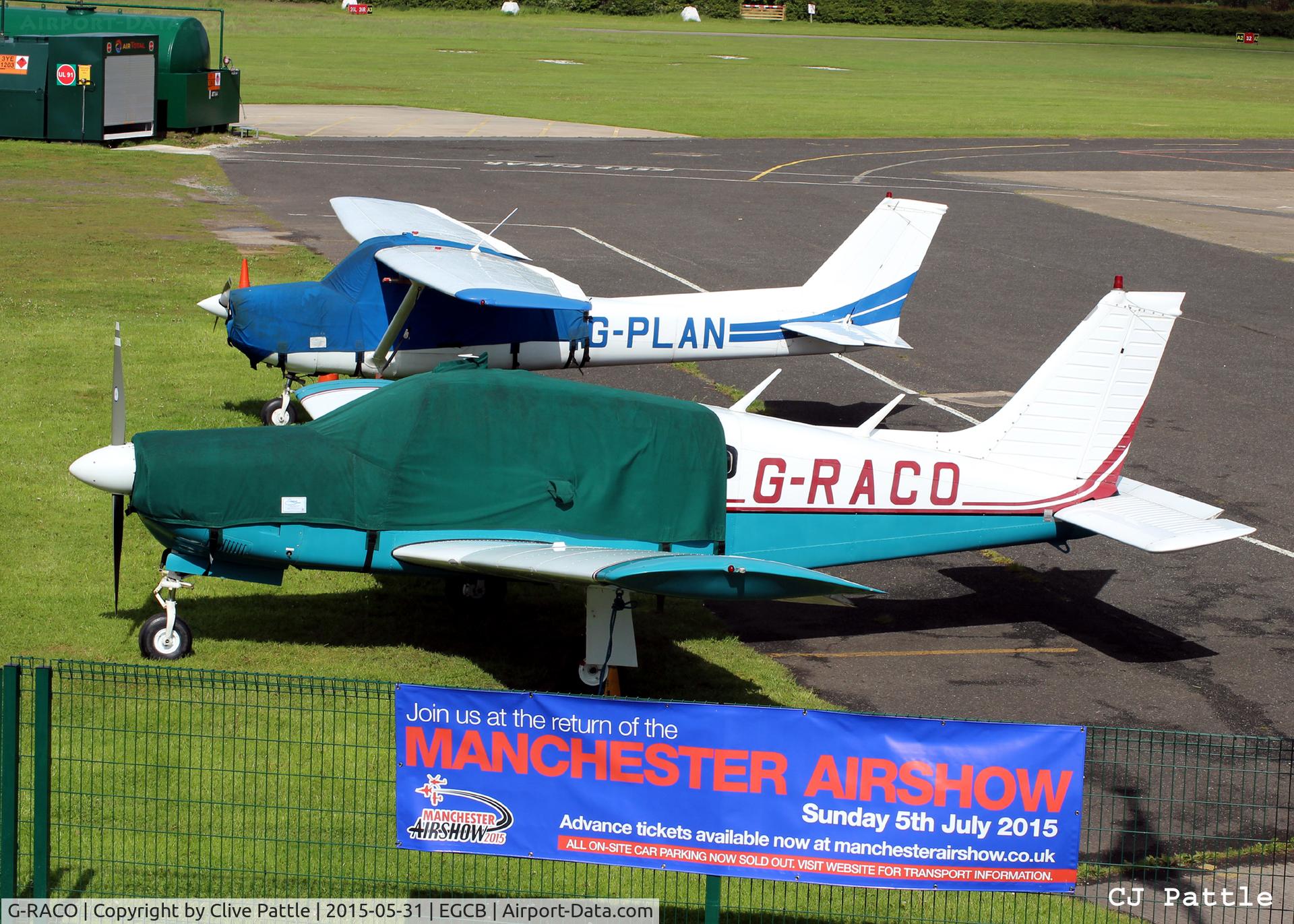 G-RACO, 1975 Piper PA-28R-200 Cherokee Arrow C/N 28R-7535300, At Barton EGCB, Manchester