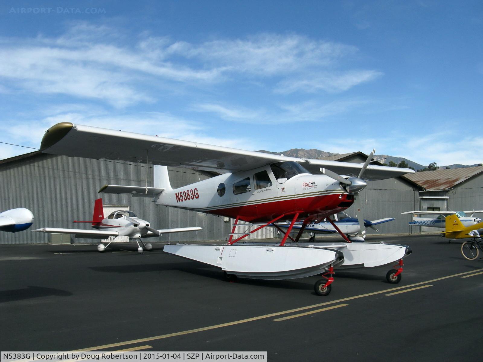 N5383G, 1967 Helio H-295/U10D C/N 1249, 1967 Helio HT-295/U-10D SUPER COURIER STOL aircraft, Lycoming GO-480 geared engine 295 Hp, on retractable gear/floats. State of Washington visitor. The U-10D version was operated by the US Air Force.