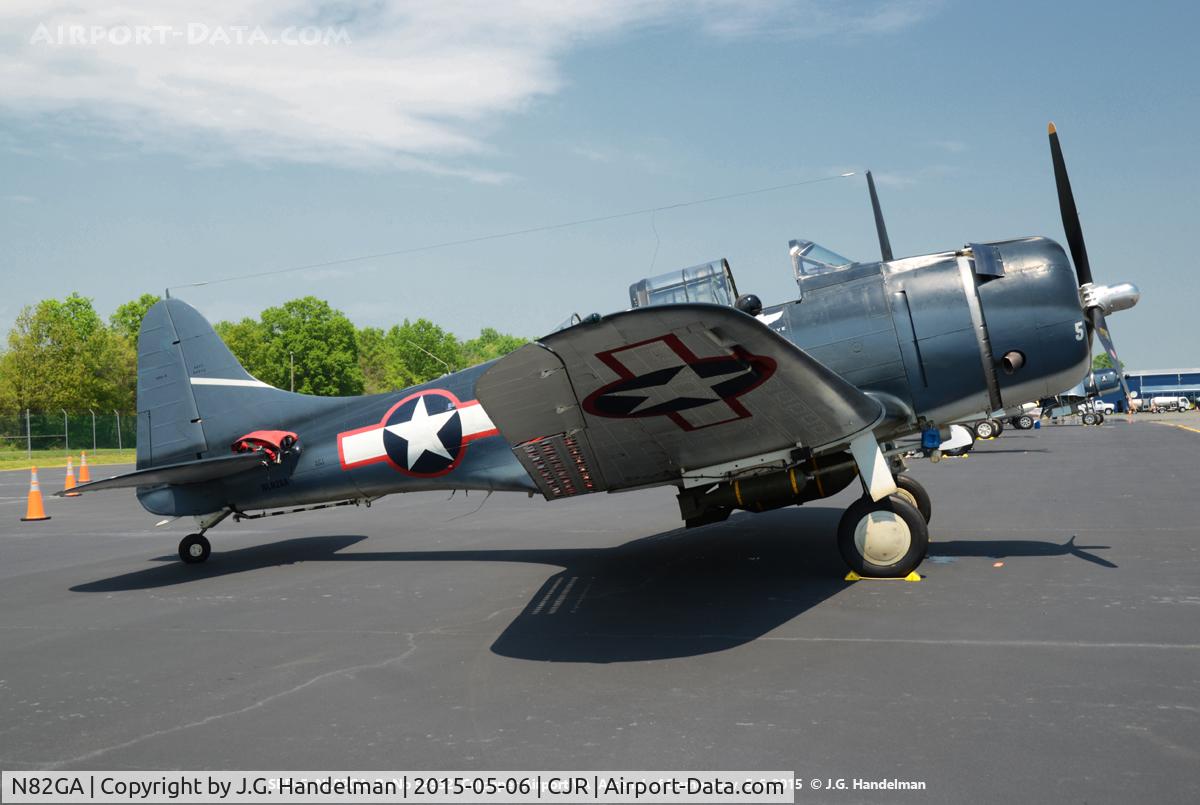 N82GA, Douglas SBD-5 Dauntless C/N 54532, At Culpeper Airport VA.