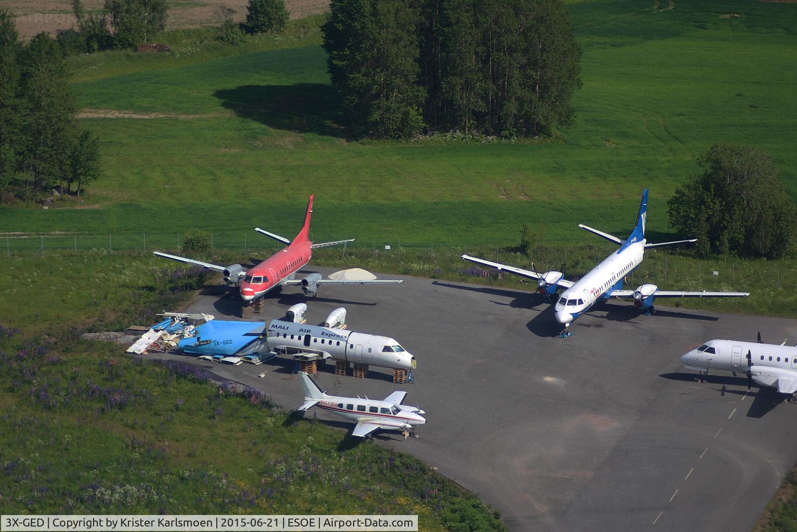 3X-GED, 1986 Saab 340A C/N 340A-051, Scrapping progress..  :-(