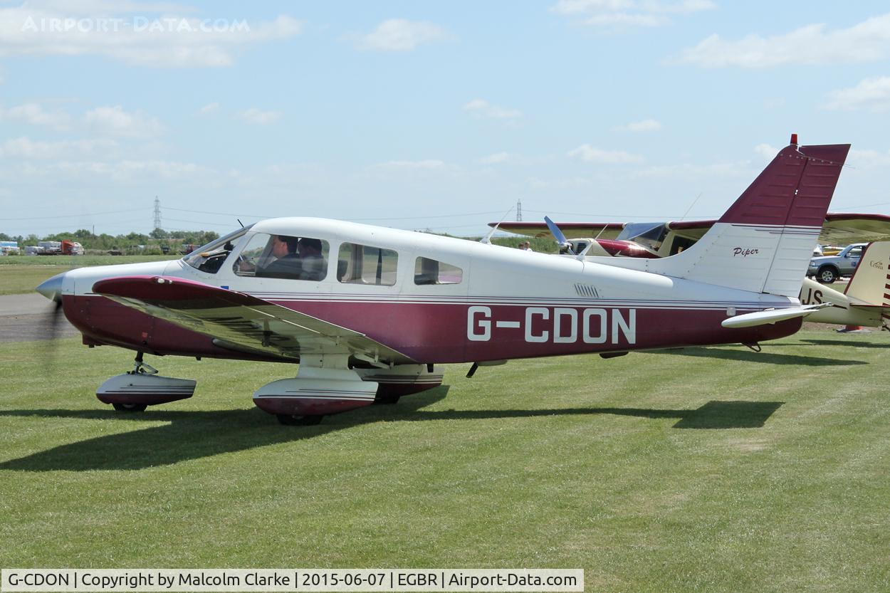 G-CDON, 1982 Piper PA-28-161 Cherokee Warrior II C/N 28-8216185, Piper PA-28-161 Warrior II at The Real Aeroplane Company's Radial Engine Aircraft Fly-In, Breighton Airfield, June 7th 2015.